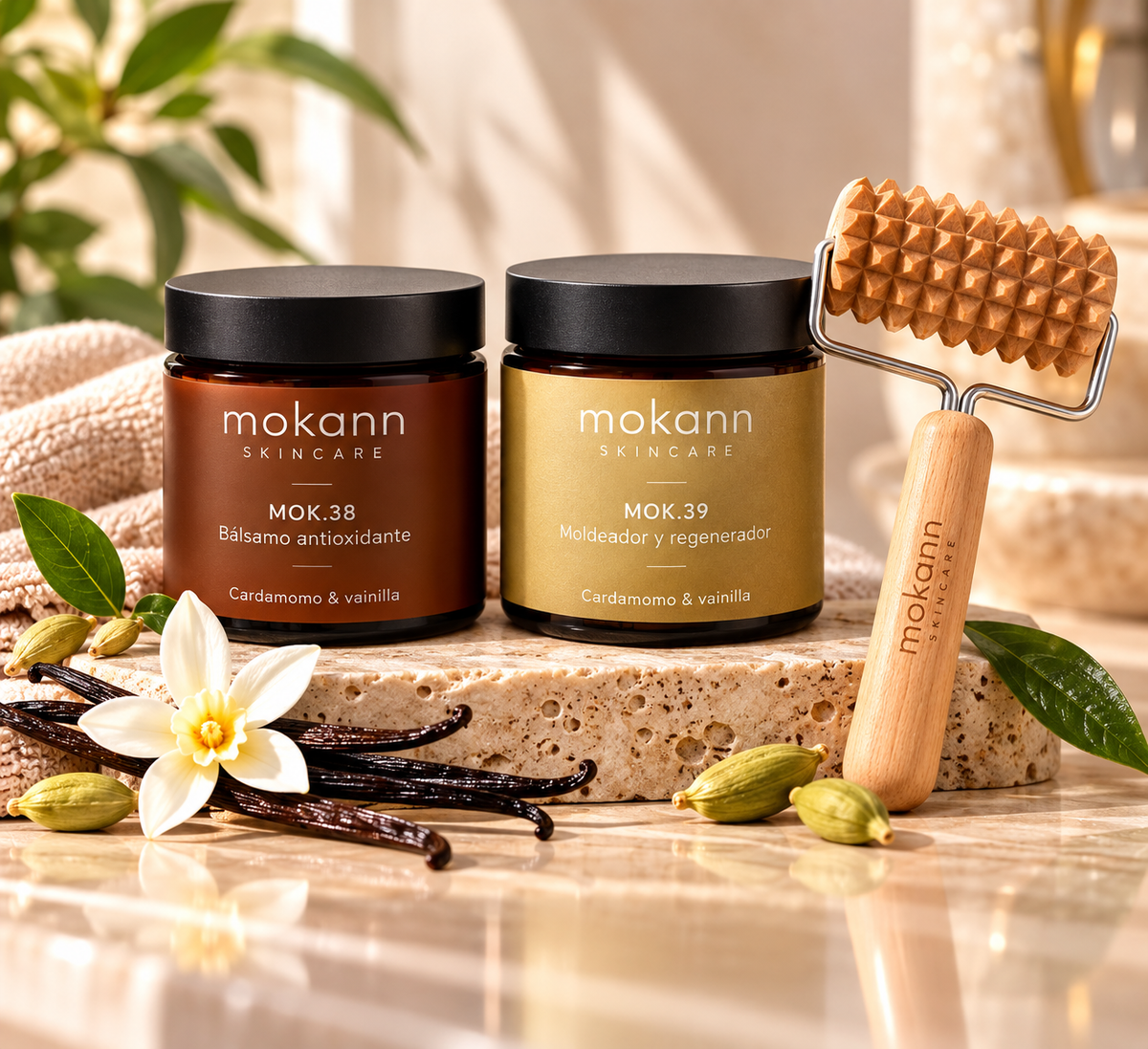 Pack Reafirmante y Moldeador MOKANN – 2 tratamientos + masajeador