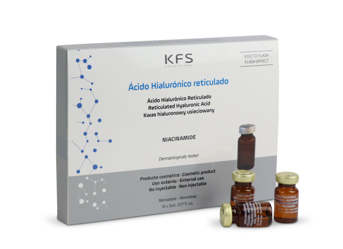 Viales de ácido hialurónico reticulado y niacinamida